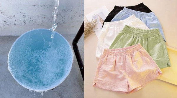 Dùng nước ấm làm giãn chun quần áo