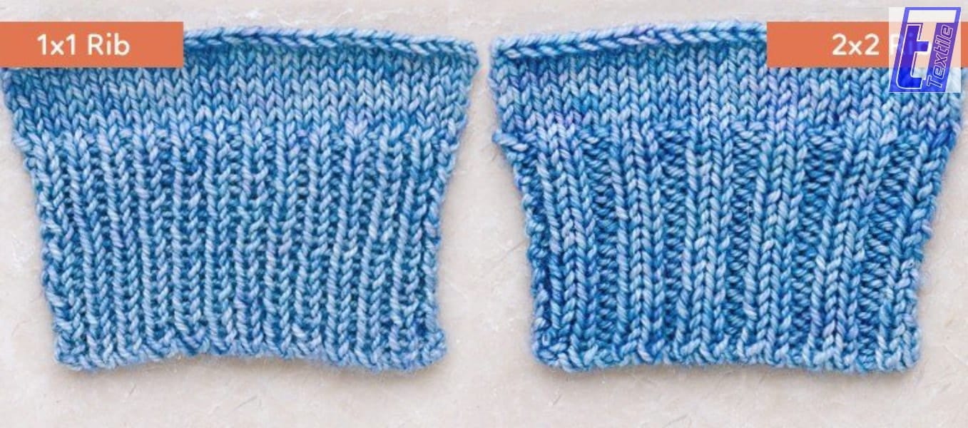 Các loại vải rib khác nhau về cấu trúc đường gân