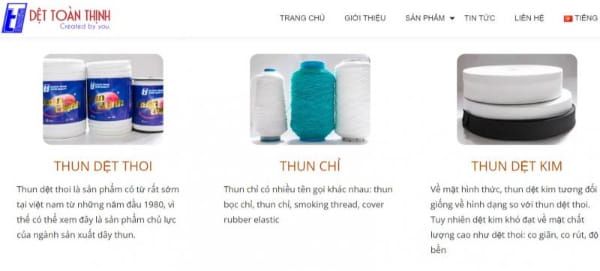 Các mặt hàng chủ lực của công ty Dệt Toàn Thịnh