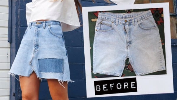Tóm tắt cách sửa quần đáy rộng thành váy ngắn