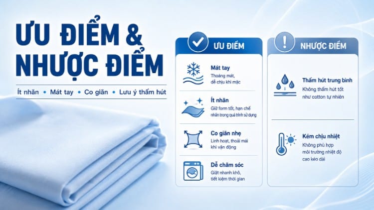 Ưu điểm và nhược điểm của vải cotton lạnh trong may mặc