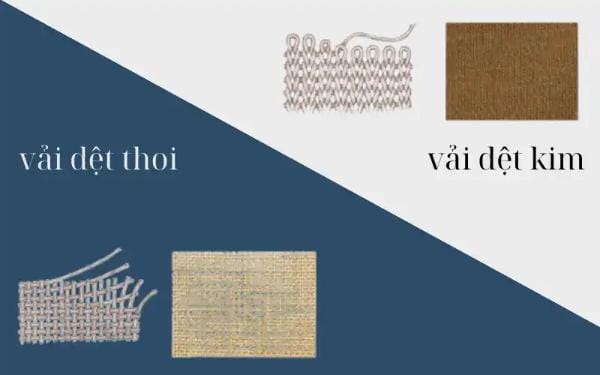 Vải dệt kim và vải dệt thoi khác nhau như thế nào?